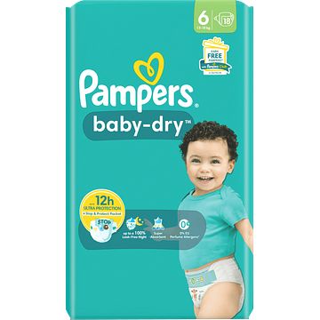 Foto van Pampers babydry maat 6, 18 luiers bij jumbo