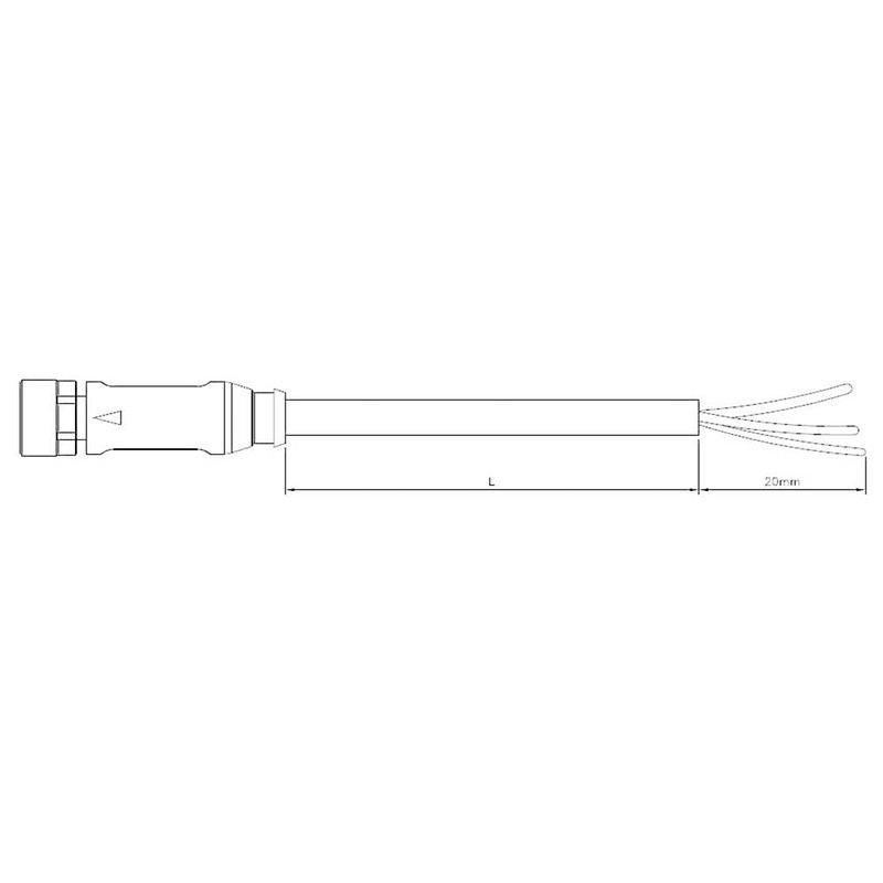 Foto van Te connectivity 2273035-3 sensor/actuator connector, geassembleerd m12 aantal polen: 5 bus, recht 5.00 m 1 stuk(s)