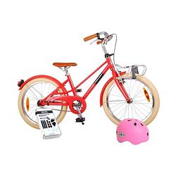 Foto van Volare kinderfiets melody - 20 inch - koraal rood - met fietshelm en accessoires