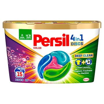 Foto van 1+1 gratis | persil discs color 15 x 25 g (15 wasbeurten) aanbieding bij jumbo