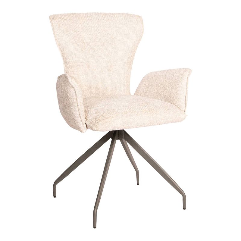 Foto van Ptmd vetus cream dining chair with arms legacy 15 dove