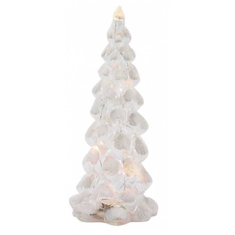 Foto van Peha kerstboom led 11 x 25 cm glas transparant/wit