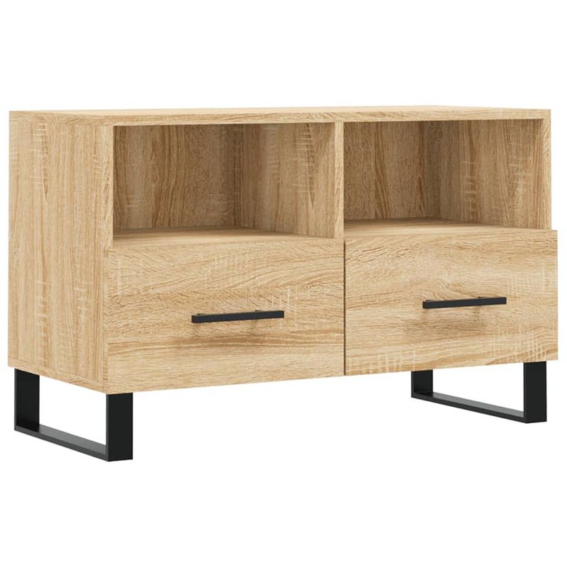 Foto van Vidaxl tv-meubel 80x36x50 cm bewerkt hout sonoma eiken