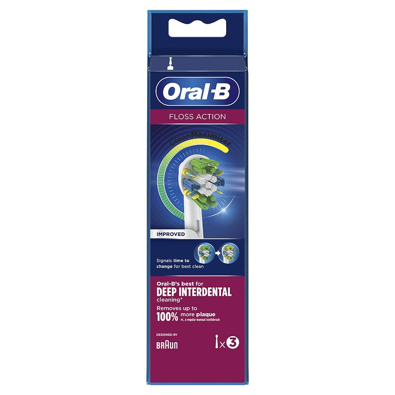 Foto van Oralb replacement brush heads (eb25) floss action 3ct 80338476