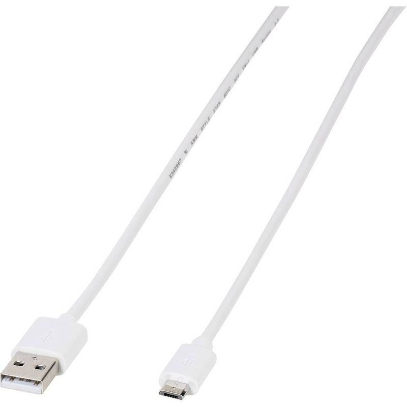 Foto van Vivanco usb-kabel usb 2.0 usb-a stekker, usb-micro-b stekker 1.00 m wit 39451