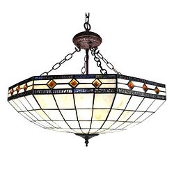 Foto van Clayre & eef plafondlamp tiffany ø 57*125 cm e27/max 3*60w 5ll-6127