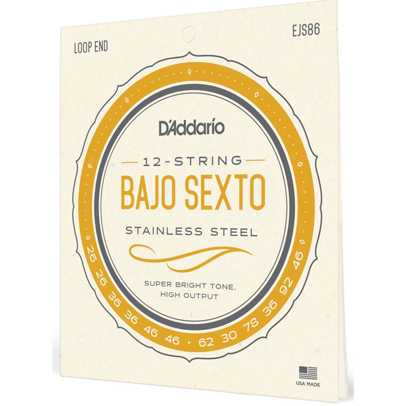 Foto van D'saddario ejs86 bajo sexto 12-string set snaren voor bajo sexto