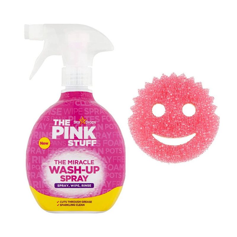 Foto van Schoonmaakbundel - the pink stuff wash up spray & scrub daddy