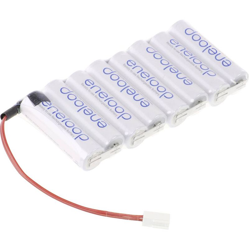 Foto van Panasonic eneloop reihe f1x8 futaba accupack aantal cellen: 8 batterijgrootte: aa (penlite) kabel, stekker nimh 9.6 v 1900 mah