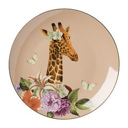 Foto van Dinerbord giraffe - roze - ø26 cm