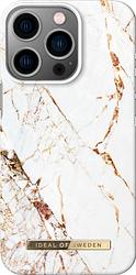 Foto van Ideal of sweden carrara gold apple iphone 14 pro back cover