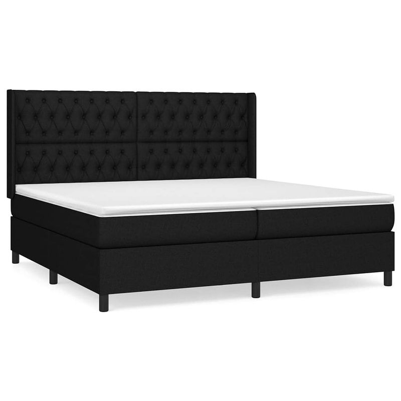 Foto van The living store boxspringbed - pocketvering - 203x203 - zwart