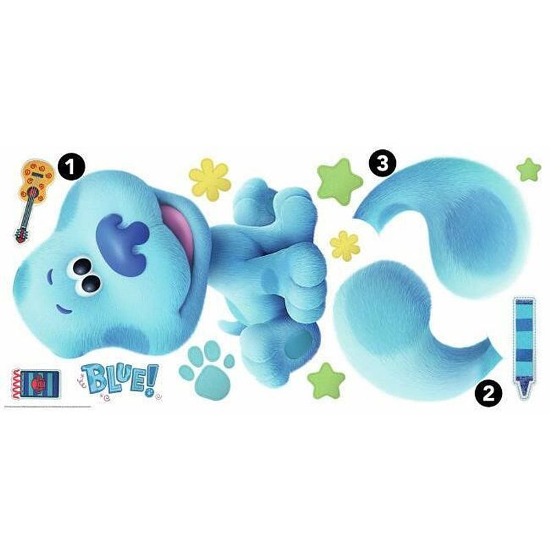 Foto van Roommates muursticker blue's clues junior vinyl blauw 13-delig