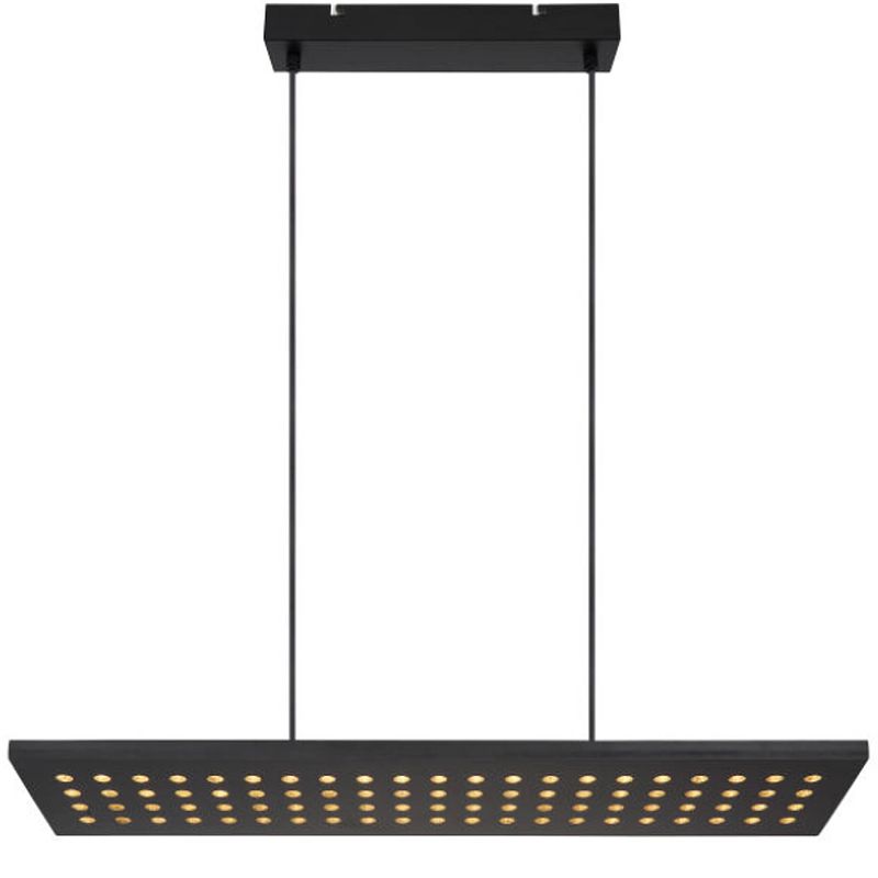 Foto van Industriële hanglamp dolores - l:80cm - led - metaal - zwart