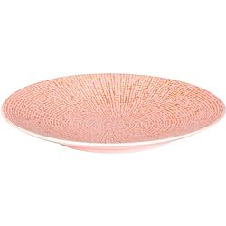 Foto van Palmer bord coupe cubical 21 cm roze stoneware 1 stuk(s)