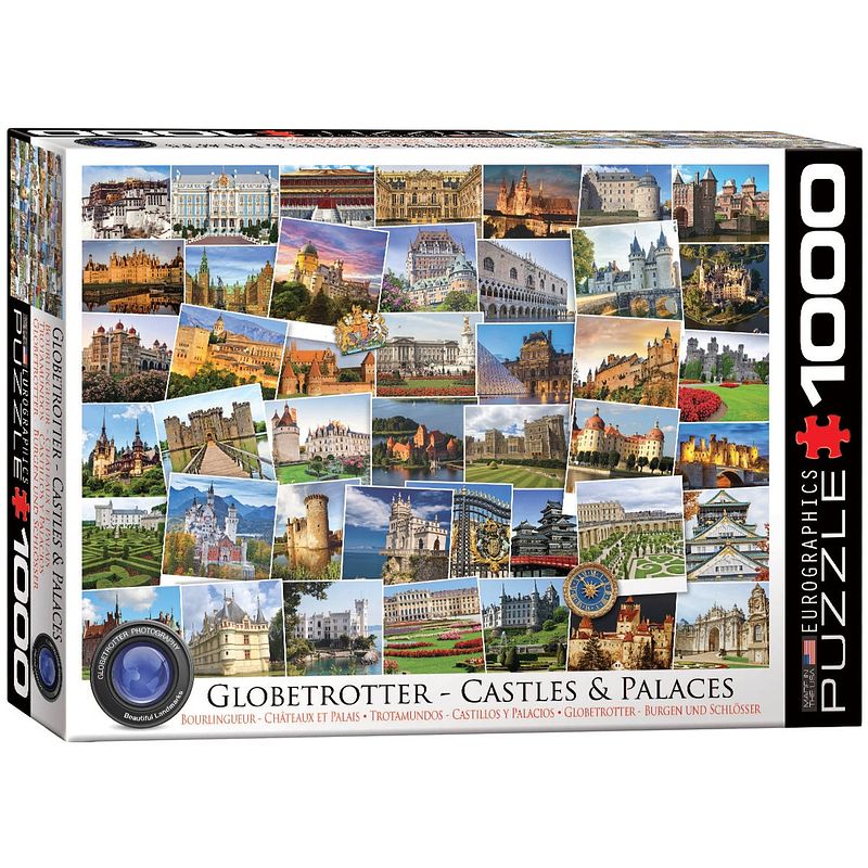 Foto van Eurographics puzzel globetrotter castles and palaces - 1000 stukjes