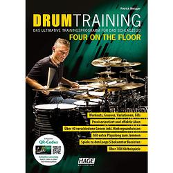 Foto van Hage musikverlag eh 3946 drum training four on the floor lesboek (duits)