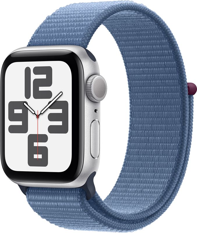 Foto van Apple watch se (2022) 40mm zilver aluminium sport loop