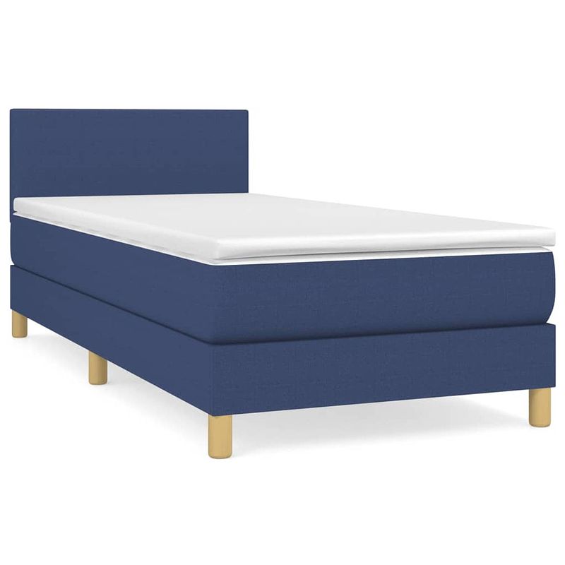 Foto van The living store boxspring bed - 193 x 90 x 78/88 cm - duurzaam materiaal - verstelbaar hoofdbord - pocketvering matras