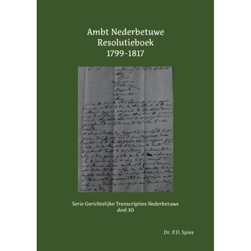 Foto van Ambt nederbetuwe resolutieboek 1799-1817 - serie