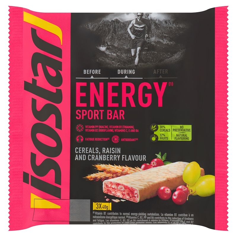 Foto van Isostar energy sport bar cranberry