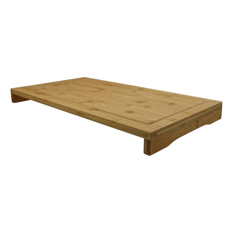 Foto van 4cookz® snijplank verhoogd bamboe en afdekplaat 52x28x4,3cm