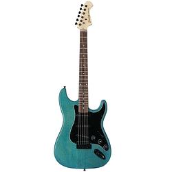 Foto van Fazley outlaw series sheriff basic sss blue elektrische gitaar met gigbag