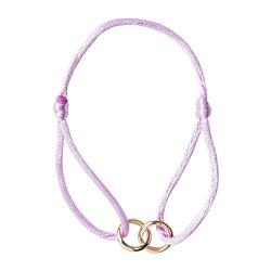 Foto van Armband ringen - lila/goud - ø29-30 cm