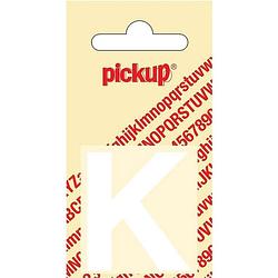 Foto van Plakletter helvetica 40 mm sticker witte letter k