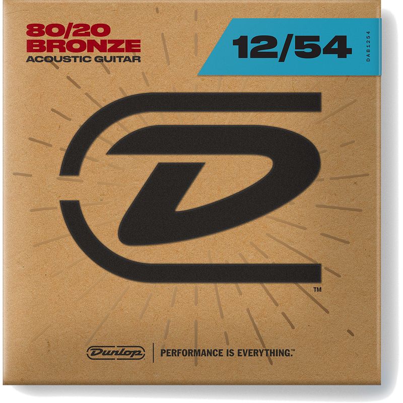 Foto van Dunlop dab1254 80/20 bronze light 12-54 snarenset