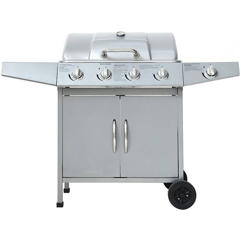 Foto van El fuego dayton 4.1 zilver - 25 kg - 127,5x97x53 cm - grilloppervlak 64x35 cm - gasbarbecue - barbecue