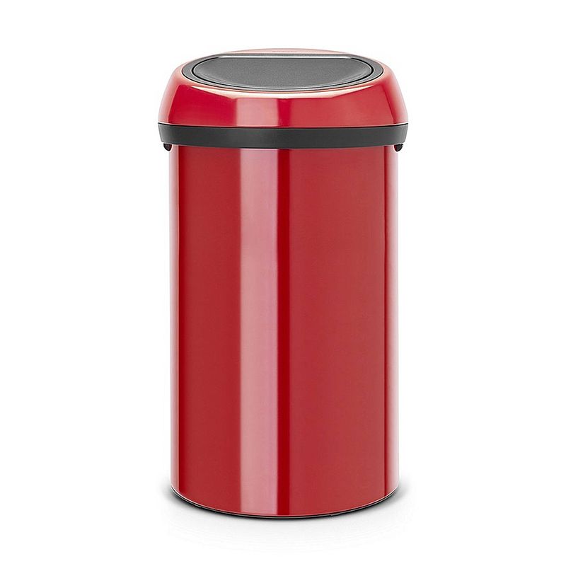 Foto van Brabantia touch bin afvalemmer 60 liter - passion red