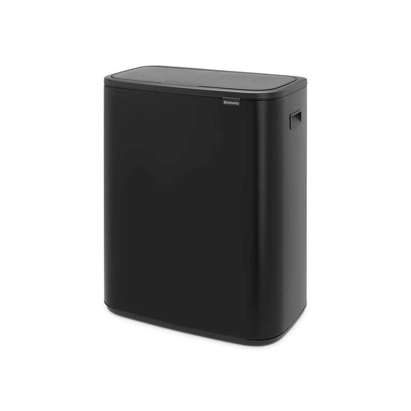 Foto van Brabantia bo touch bin afvalemmer 60 liter met kunststof binnenemmer - matt black