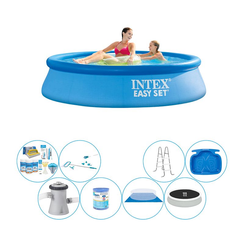 Foto van Intex easy set rond 244x61 cm - deluxe zwembad deal