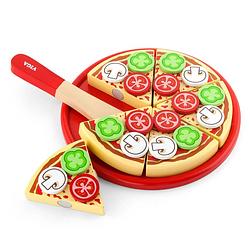 Foto van Viga toys pizza 23 cm junior hout 23-delig