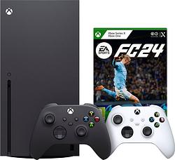 Foto van Xbox series x + ea sports fc 24 + tweede controller wit