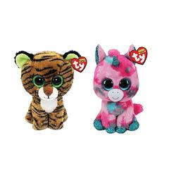 Foto van Ty - knuffel - beanie boo's - gumball unicorn & tiggy tiggy tiger