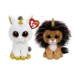 Foto van Ty - knuffel - beanie boo's - pegasus unicorn & ramsey lion