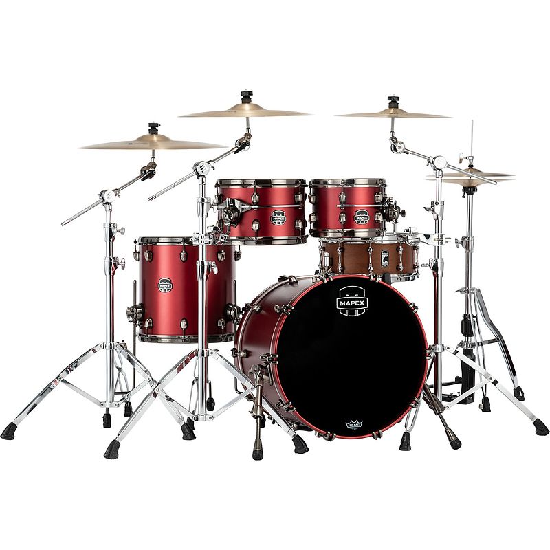 Foto van Mapex se504xm saturn evolution maple fusion tuscan red 4-delige shellset