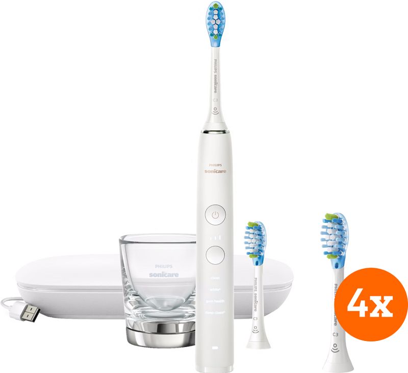 Foto van Philips sonicare diamondclean 9000 hx9913/17 + opzetborstels (4 stuks)