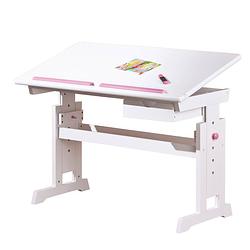 Foto van Batur bureau 1 lade wit, blauw/roze.