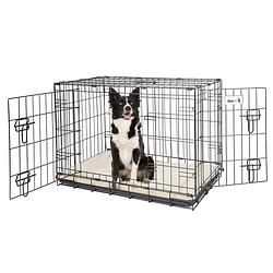 Foto van Maxxpet hondenbench met plaid - zwart - 107 x 71 x 76 cm