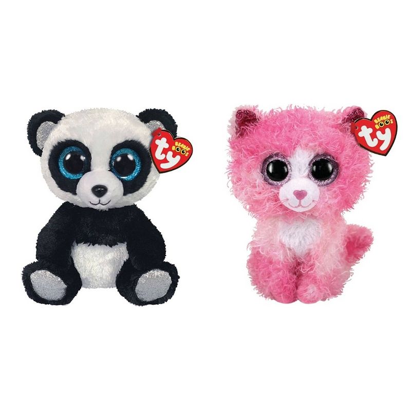 Foto van Ty - knuffel - beanie boo's - bamboo panda & reagan cat