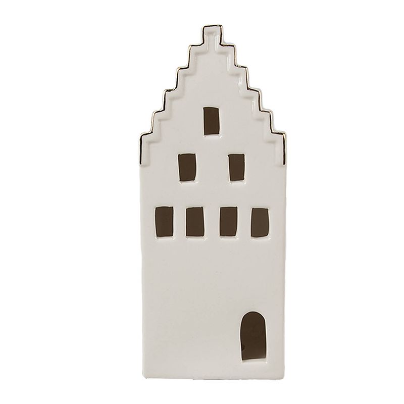 Foto van Clayre & eef decoratie huis 16 cm beige porselein beige