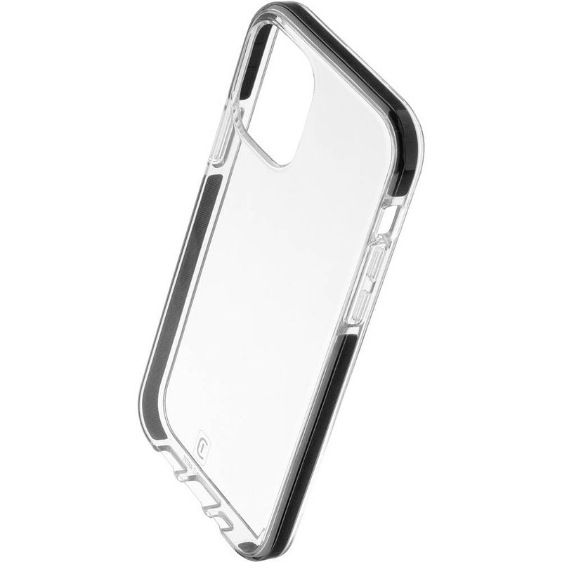 Foto van Cellularline cellularline backcover apple iphone 12, iphone 12 pro zwart, transparant