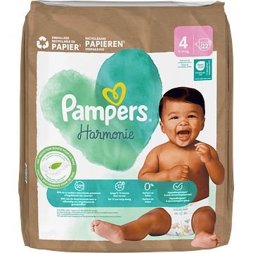 Foto van Pampers harmonie luiers maat 4, 22 luiers, 9kg14kg bij jumbo