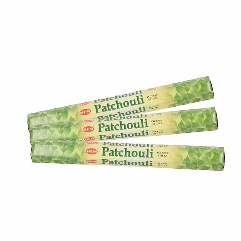 Foto van 3 pakjes wierook stokjes patchouli