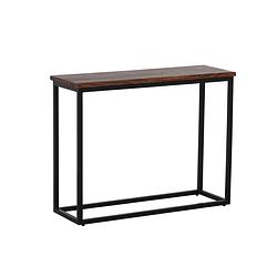 Foto van Giga meubel sidetable zwart - hout & metaal - 100x35x77cm - sidetable willem