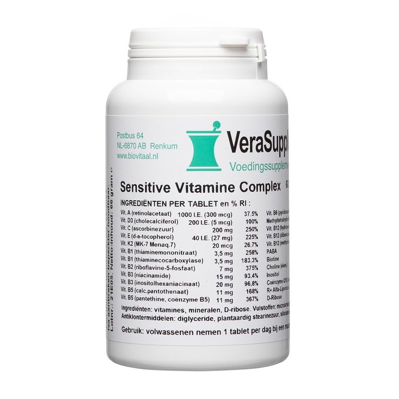 Foto van Verasupplements sensitive vitamine complex tabletten