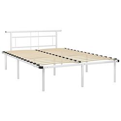 Foto van The living store metalen bedframe - wit - 200 x 160 x 78 cm - geschikt voor 160 x 200 cm matras - montage vereist